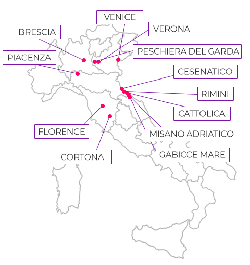 The cities where you will find Ferretti Hotels
