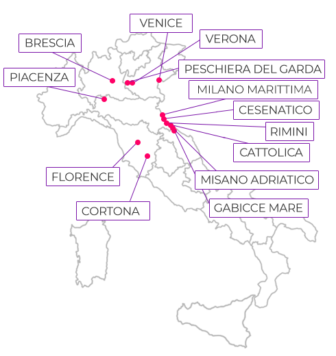 The cities where you will find Ferretti Hotels