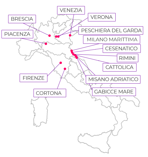 Le città dove troverete i Ferretti Hotels